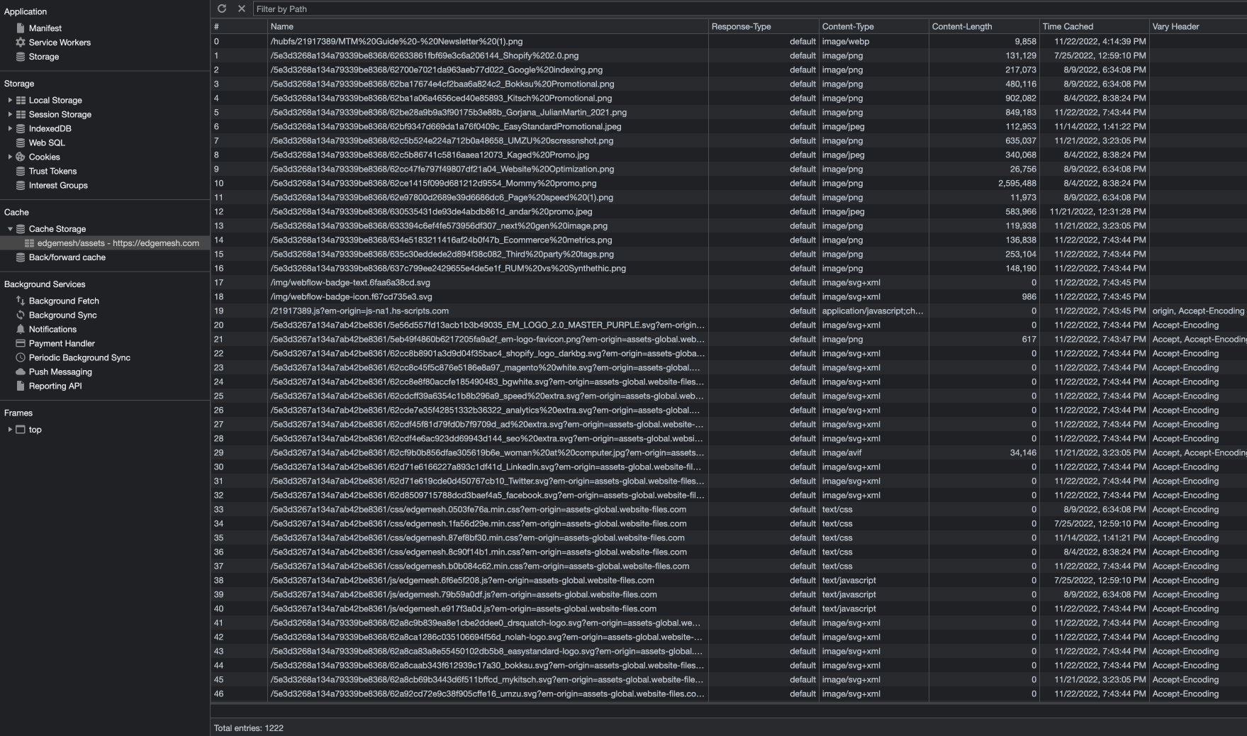 Cache Storage